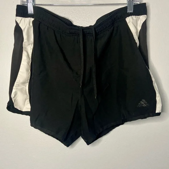 Adidas Women's Athletic Shorts in Black and White - Picture 1 of 3